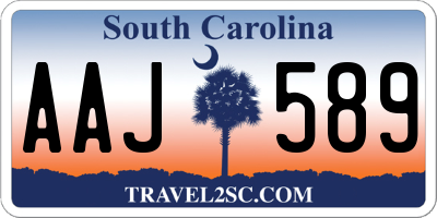 SC license plate AAJ589