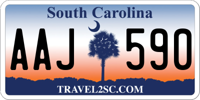 SC license plate AAJ590