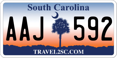 SC license plate AAJ592