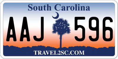 SC license plate AAJ596