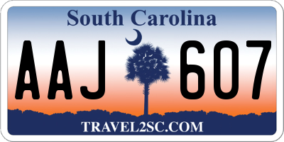 SC license plate AAJ607