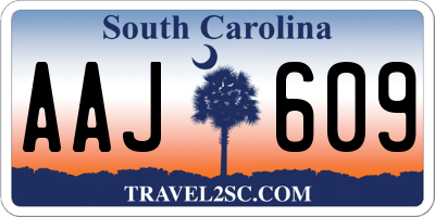 SC license plate AAJ609