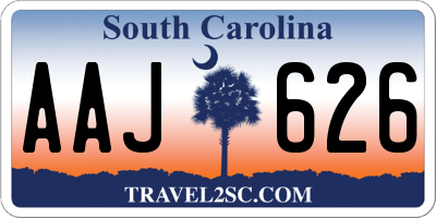 SC license plate AAJ626