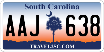 SC license plate AAJ638