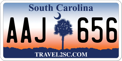 SC license plate AAJ656