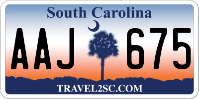 SC license plate AAJ675