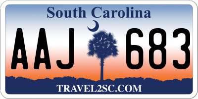 SC license plate AAJ683