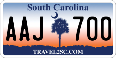 SC license plate AAJ700