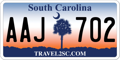 SC license plate AAJ702