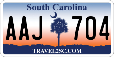 SC license plate AAJ704