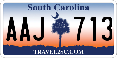 SC license plate AAJ713