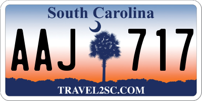 SC license plate AAJ717