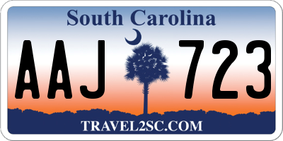 SC license plate AAJ723