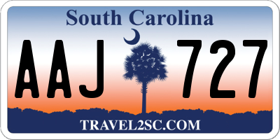 SC license plate AAJ727