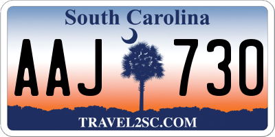 SC license plate AAJ730