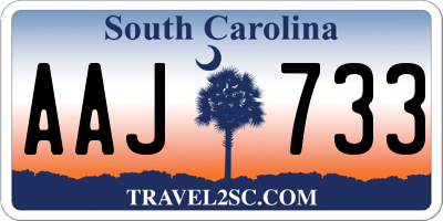 SC license plate AAJ733