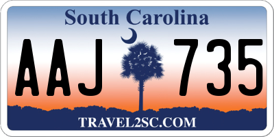 SC license plate AAJ735