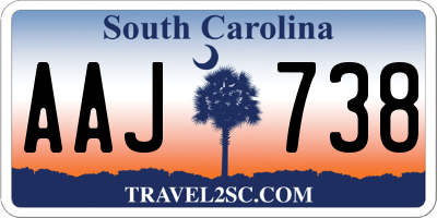 SC license plate AAJ738