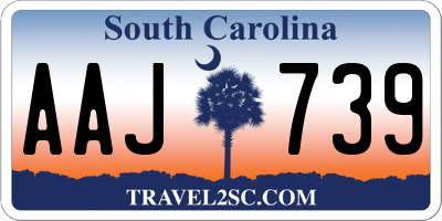 SC license plate AAJ739