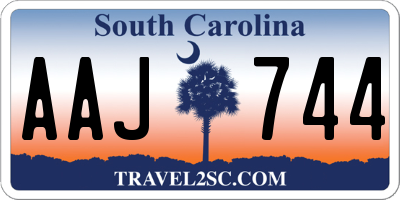 SC license plate AAJ744