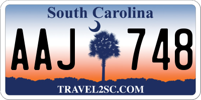 SC license plate AAJ748