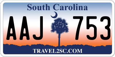 SC license plate AAJ753