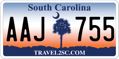 SC license plate AAJ755