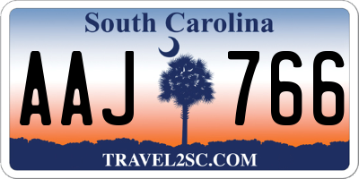 SC license plate AAJ766