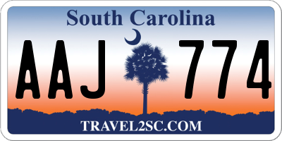 SC license plate AAJ774