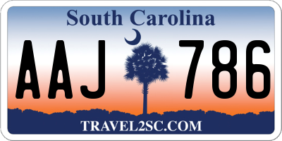 SC license plate AAJ786