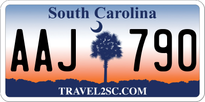 SC license plate AAJ790