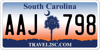 SC license plate AAJ798