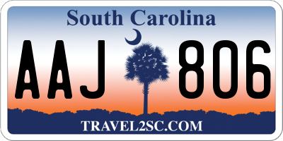 SC license plate AAJ806