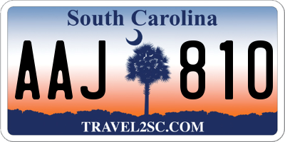 SC license plate AAJ810