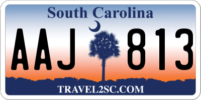 SC license plate AAJ813