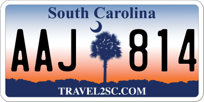 SC license plate AAJ814