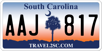 SC license plate AAJ817