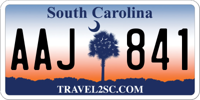 SC license plate AAJ841