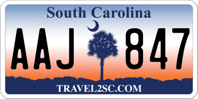 SC license plate AAJ847