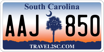 SC license plate AAJ850