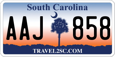 SC license plate AAJ858