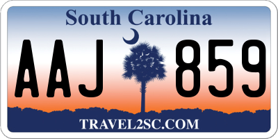 SC license plate AAJ859