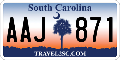 SC license plate AAJ871