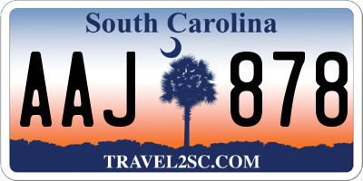 SC license plate AAJ878