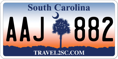 SC license plate AAJ882