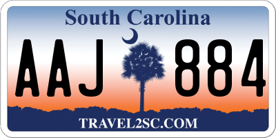 SC license plate AAJ884