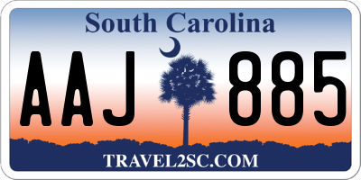 SC license plate AAJ885