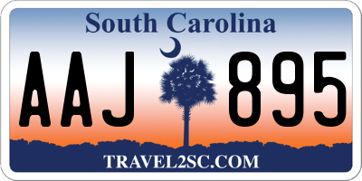 SC license plate AAJ895