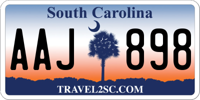 SC license plate AAJ898