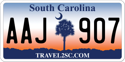 SC license plate AAJ907